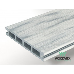 Террасная доска WOODVEX Select Colorite, бело-серый 146х22х3000мм