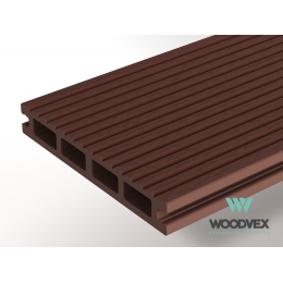 Террасная доска WOODVEX Select, темно-коричневый 146х22х4000мм