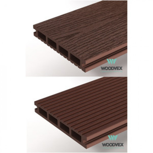 Террасная доска WOODVEX Select, темно-коричневый 146х22х3000мм